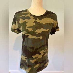 NWT J.Crew Women's Studio Camouflage Short Sleeve Tee